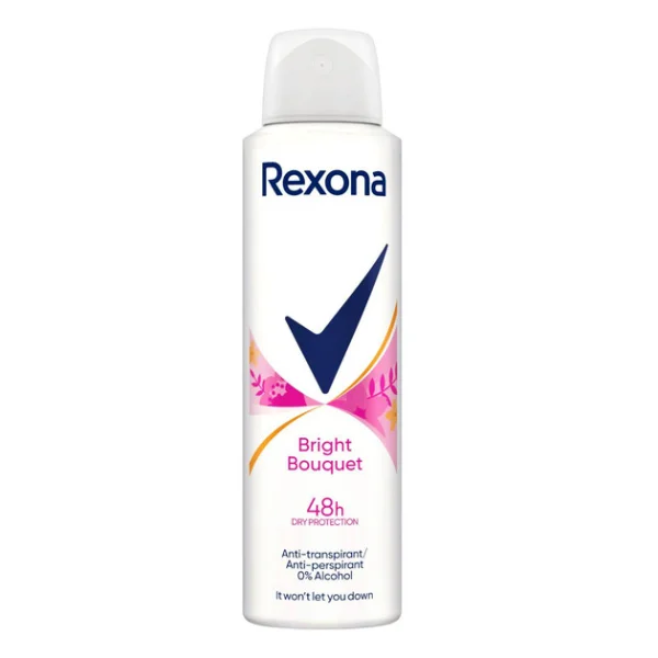 Жіночий аерозольний Антиперспірант Спрей Rexona Bright Bouquet 48h Dry Protection Рексона Яскравий букет 150мл - 1