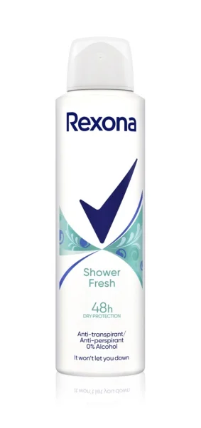 Жіночий аерозоль Антиперспірант Спрей Rexona Shower Fresh White Flowers 48h Рексона Cвіжість Душу Білі квіти 150мл - 1