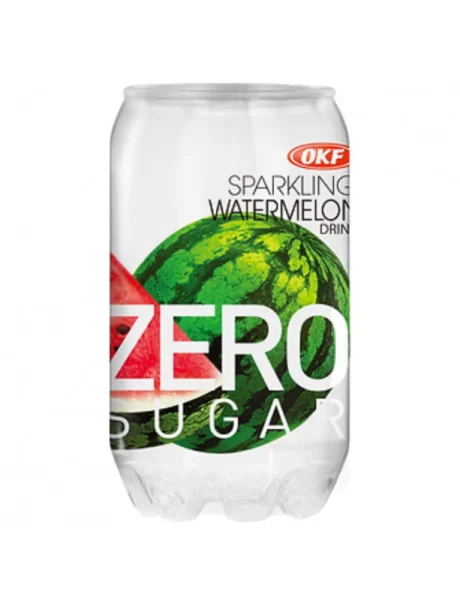 Напій газований освіжаючий Без Цукру OKF Sparkling Watermelon Zero Sugar Окф Ігристий Кавун Баночка 350мл - 1