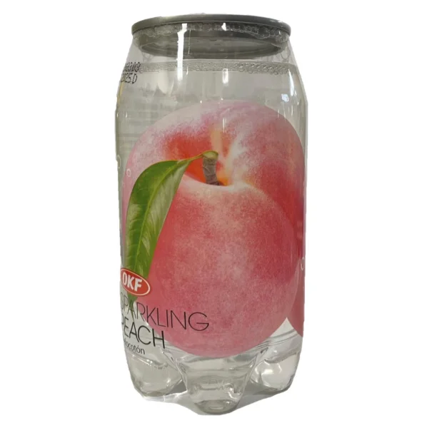 Напій газований освіжаючий OKF Sparkling Peach Lite Окф Ігристий Персик Лимонад Баночка 350мл - 1