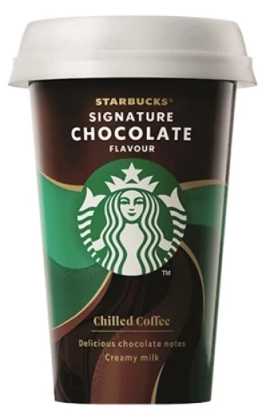 Кава Напій охолоджений в Дорогу Starbucks Signature Chocolate Старбакс суміш кави Шоколад з Кремом Стакан з кришкою 220мл - 1