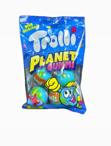Жувальні гумки у формі космічних Планет Trolli Planet Gummi Sour Filling Тролі планети Кисла начинка 4шт 75г - 1