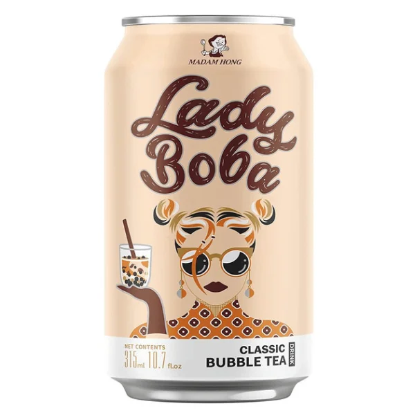 Напій Чай охолоджений чорний Madam Hong Lady Boba Classic Bubble Tea Мадам Хонг Леді Боба класичний 315мл - 1