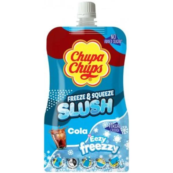 Морозиво з льоду Фруктове Chupa Chups Slush Freeze&Squeeze Cola Flavours Чупа Чупс Заморозь та Стисни Кола 250мл - 1