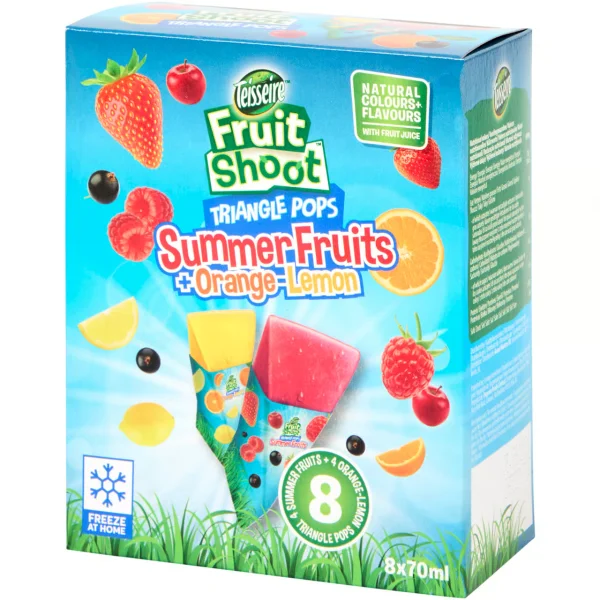 Морозиво з льоду Фруктове Teisseire Fruit shoot triangle pops Summer Fruits Тейсерре трикутні палички для Замороження 8смаків 560г - 1