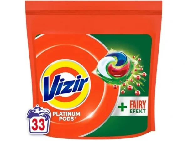 Капсули для прання з Fairy Ефектом Універсальні Vizir Platinum pods Fairy Effect 4в1 Візір Платінум чотирьохкомпонентні 33шт - 1