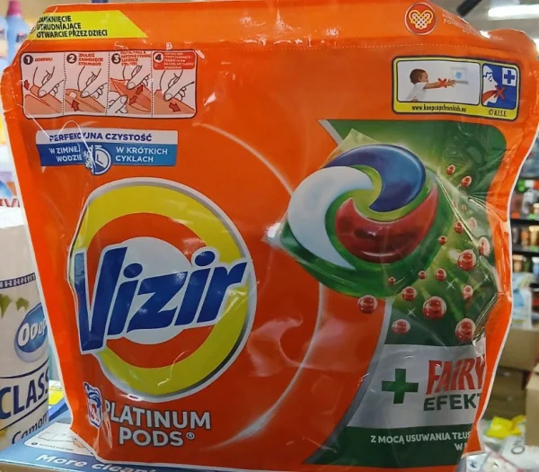 Капсули для прання з Fairy Ефектом Універсальні Vizir Platinum pods Fairy Effect 4в1 Візір Платінум чотирьохкомпонентні 33шт - 2