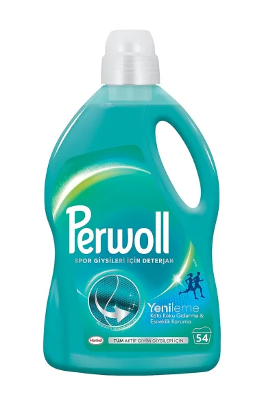 Гель для швидкого прання Спорт Perwoll Renewal Sportswear Перволь від Вицвітання відновлювальний 54прань 2970мл - 1