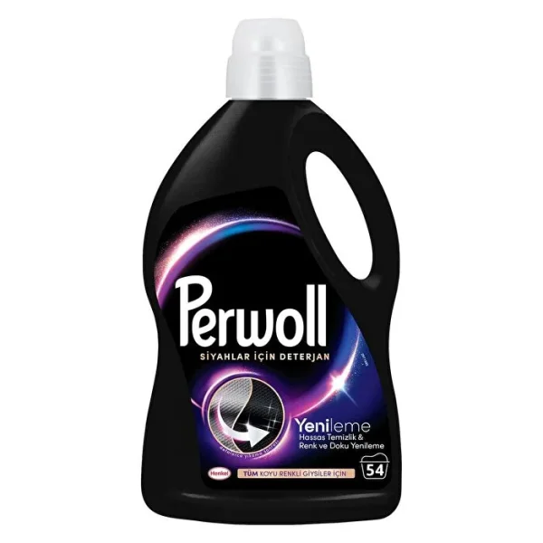 Гель для прання Чорних тканин Perwoll Detergent Black Renewal Gently Dark Effect Перволь Відновлення Кольорів 54прань 2970мл - 1