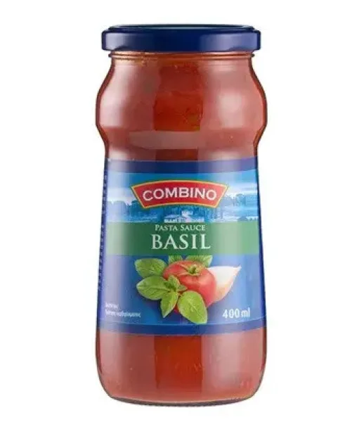 Соус Базилік Combino Basil Pasta Sauce Комбіно до макарон томатний з базиліком склобаночка Червоний 400мл - 1