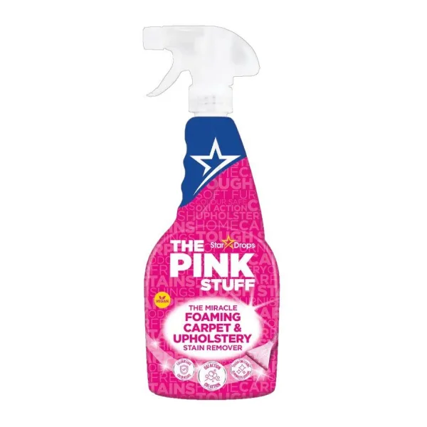 Піна для чищення Килимів та Оббивки Спрей The Pink Stuff Miracle Foaming Carpet&Upholstery Stain remover Пінк плямовивідник 500мл - 1