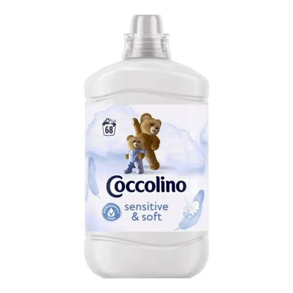 Ополіскувач для білизни Дитячий Coccolino Sensitive&Soft Коколіно Чутливий та мякий 68прань Сенситів 1700мл - 1