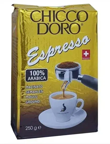 Кава мелена Chicco dOro Espresso Ground 100% Arabica Чікко Доро еспрессо Арабіка Вакуум Брікет 250г - 1
