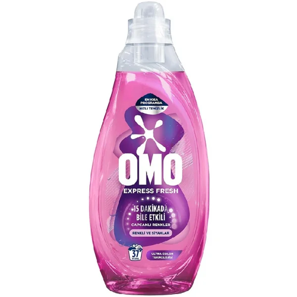 Гель для Шидкого прання Кольорової та Чорної білизни Omo Express Fresh Ultra Colors Омо ультра Кольори 37 прань 1480мл - 1