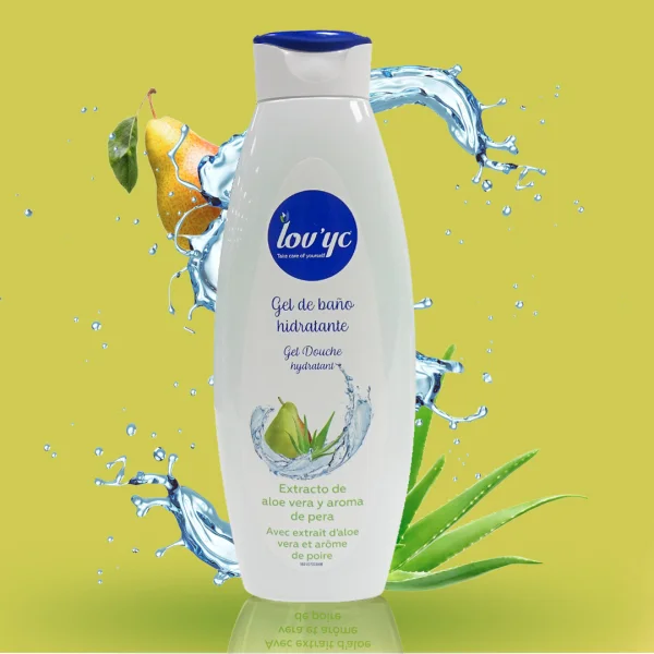 Гель для душу Lovyc Gel de Bano Hidratante Extracto de Aloe Vera aroma de Pera Ловік Алое вера та Груша 750мл - 1