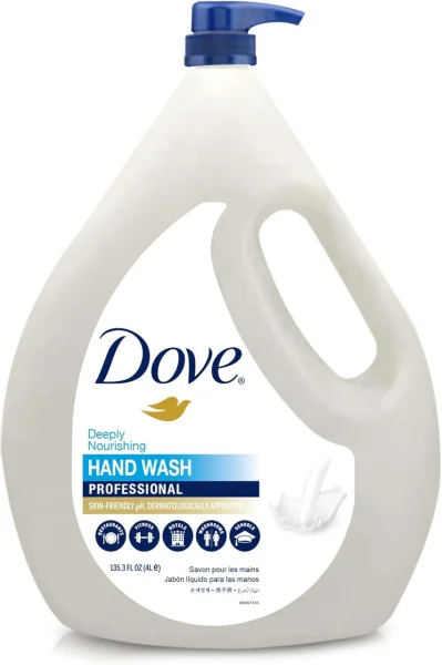 Мило-крем рідке з Дозатором Глибоке живлення Dove Hand Wash Professional Дав нейтральний pH Лагідне до шкіри Перезаправляєме 4л - 1