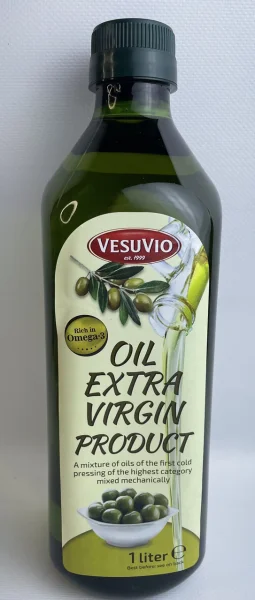Оливкова олія Vesuvio Oil Extra Virgin Product Olio Mixture Везувіо Суміш олій перший холодний віджим Вища категорія Пляшка 1л - 1