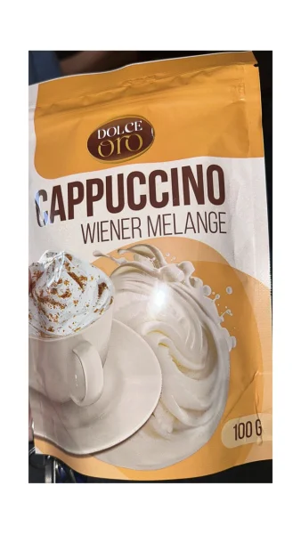 Капучіно розчинний Dolce Oro Cappuccino Wiener Melange Cream Дольче Оро Віденьський Меланж зіп Пакет 100г - 1