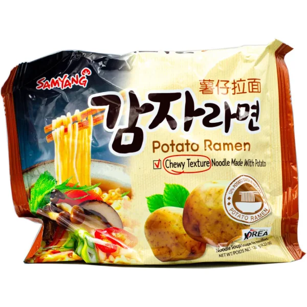 Локшина Рамен з з Картоплею Суп Samyang Potato Ramen Noodle Soup Самьян зі смаком Картоплі з соусом Пікантна 120г - 1