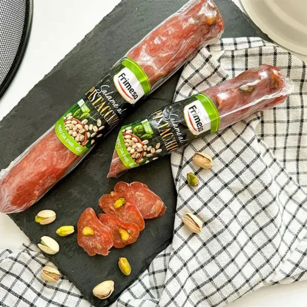 Ковбаса Салямі з Фісташками Frimesa Salame al Pistacchio Фрімеса Салама свинина сирокопчена Палочка 250г - 1