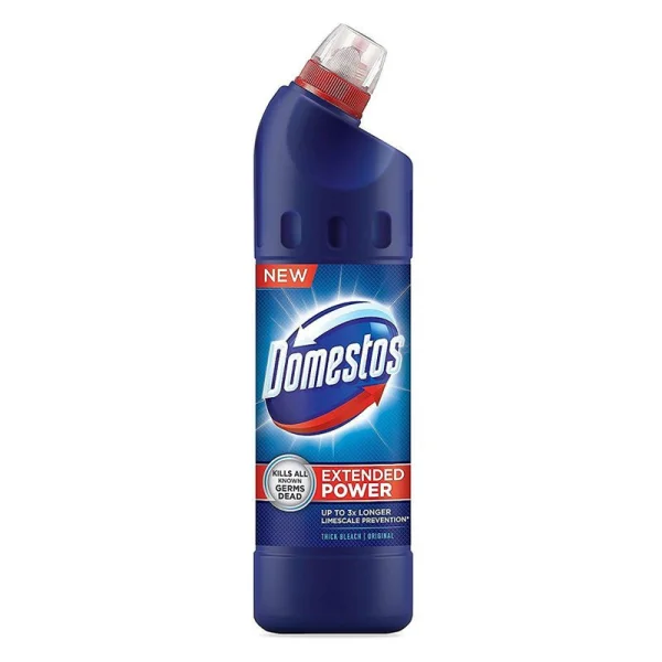 Засіб для чищення Унітазів Універсальний Domestos Extended Power Kills Germs Limescale prevent Bleach Доместос Класичний 750мл - 1