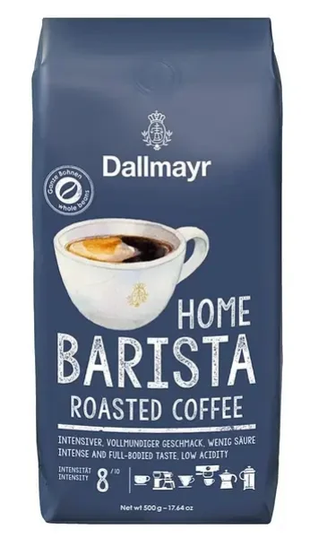 Кава мелена Dallmayr Home Barista Roasted Coffeе Деллмайер Хоум Баріста Купаж Арабіки та Робусти Інтенсивний і насичений смак 500г - 1