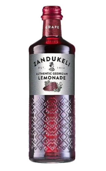 Напій Лимонад середньогазований освіжаючий Грузії Zandukeli Authentic Georgian Lemonade Grape Зандукелі автентичний Сапераві 500мл - 1