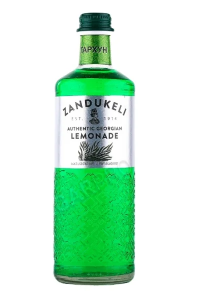 Напій Лимонад середньогазований освіжаючий Грузії Zandukeli Authentic Georgian Lemonade Tarkhun Зандукелі автентичний Тархун 500мл - 1