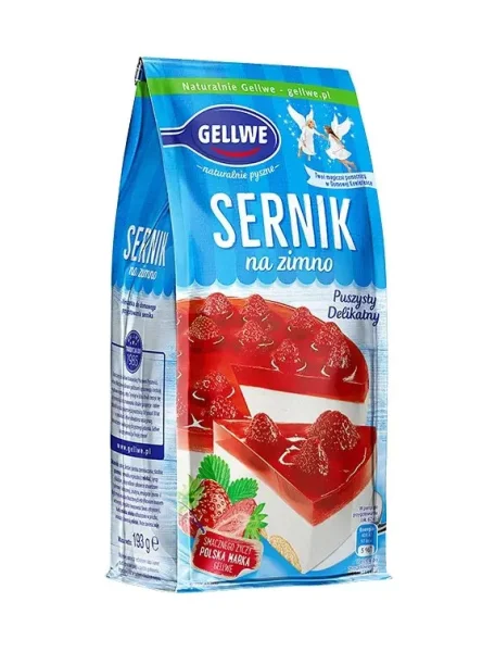 Суміш Сирний Торт для приготування Чизкейків GellWe Sernik na Zimno Classic Гелве Класичний Холодний чізкейк Порошок 193г - 1