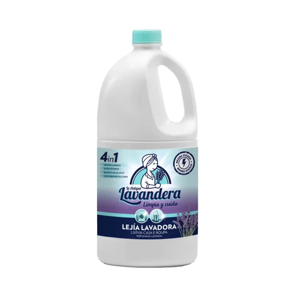 Гель з Відбілювачем для Одягу та Прибирання Lavandera Lejia Lavadora Perfumato Lavanda 4in1 Лавандера Лаванда 4в1 Каністра 2л - 1