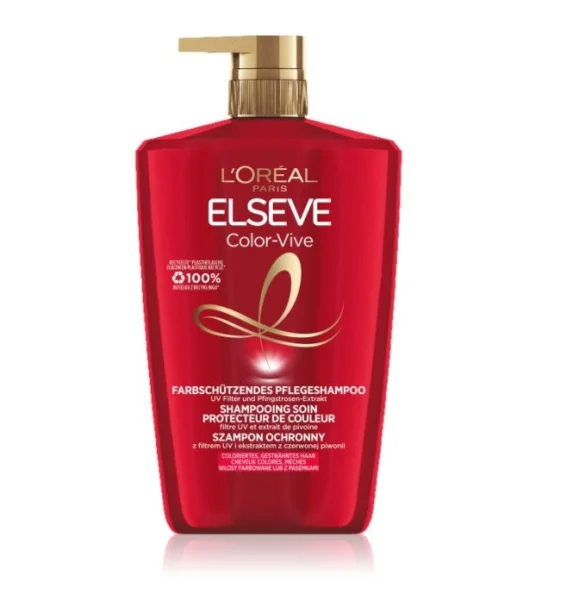Шампунь для Фарбованого волосся LOreal Paris Elseve Color Vive UV-Cg Shampoo Елсев Лореаль Вітамін Сг Захист Кольорів від УФ 1л - 1