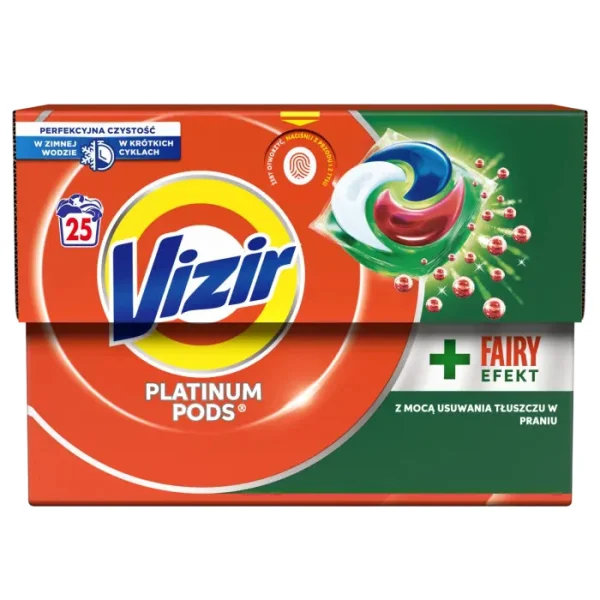 Капсули для прання з Fairy Ефектом Універсальні Vizir Platinum pods Fairy Effect 3в1 Візір Платінум трьохкомпонентні 25шт - 1