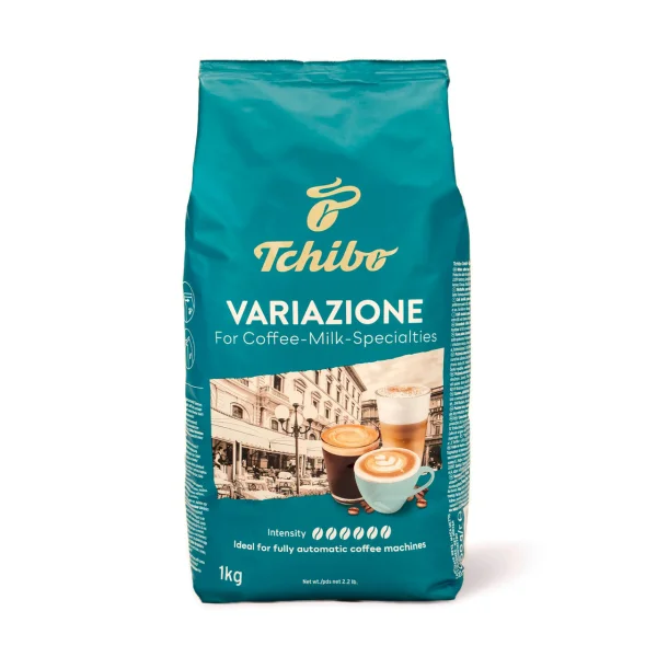 Кава в зернах для Кавомашин Tchibo Variazione ideal Coffee milk Specialties Чібо Ідеально для кави з Молоком Арабіка Темна 1000г - 1