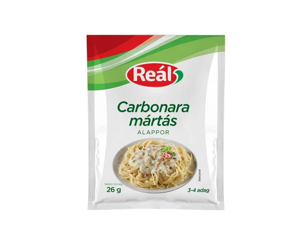 Соус Карбонара Сухий Reál Carbonara mártás alappor Реал Порошок сублімований для Швидкого приготування 26г - 1