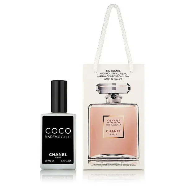 Парфумована вода Жіноча Подарунок Chanel Paris Coco Mademoiselle Шанель Коко Мадмуазель сумочка 50мл - 1