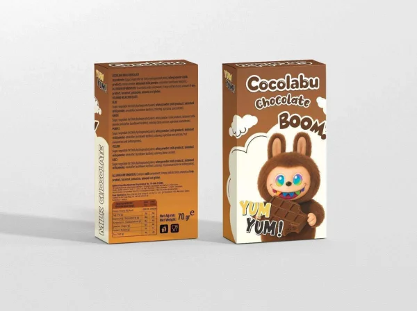 Шоколад плитка Шоко Лабубу Cocolabu Chocolate Boom Yum-Yum Brown Чоколабу Шоколадний бум Коричневий 70г - 1