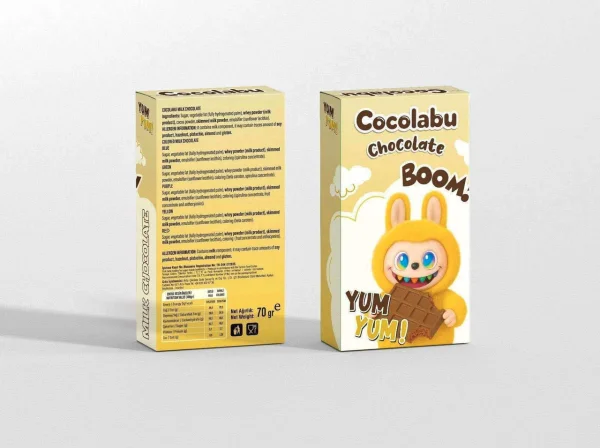 Шоколад плитка молочний Шоко Лабубу Cocolabu Chocolate Boom Yum-Yum Green Чоколабу Шоколадний бум Юм Юм Зелений 70г - 2