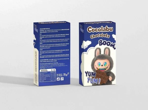 Шоколад плитка молочний Шоко Лабубу Cocolabu Chocolate Boom Yum-Yum Blue Чоколабу Шоколадний бум Юм Юм Синій 70г - 1