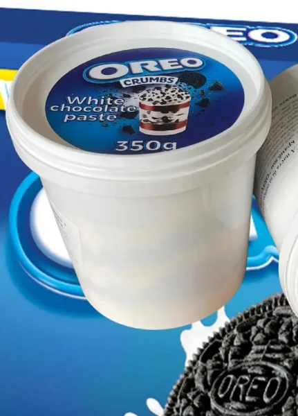 Паста з білого шоколаду з Крихтами Oreo Сrumbs White Chocolate Paste Орео шоколад Відро 380г - 1