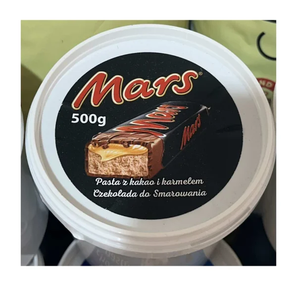 Шоколадно-карамельна паста Mars Szekolada do Smarowania Pasta Kakao Karmelem Марс паста для Намазування Відерко 500г - 1