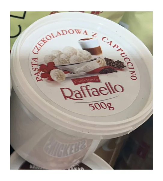 Шоколадна паста з Капучіно Raffaello pasta Czekoladowa z Cappuccino do Smarowania Рафаелло паста для Намазування Відерко 500г - 2