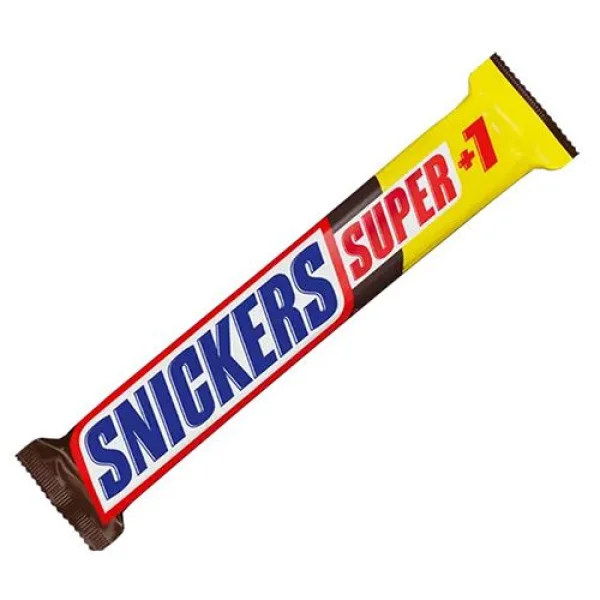 Шоколадний батончик Snickers Super +1 Peanuts Caramel Снікерс Супер Плюс лонг молочний шоколад з карамеллю та горішками 75г - 1