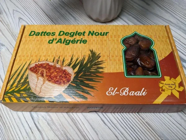 Фініки вялені Деглет Нур Королевські з Алжиру Souf El-Baali Dattes Deglet Nour dAlgerie Соуф ель-баалі Алжирські Коробка 1кг - 1