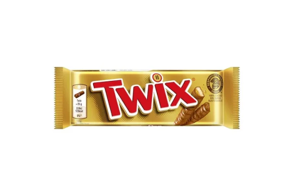 Шоколадний батончик Twix II Double Caramel Твікс молочний шоколад з карамеллю та Печивом 50г - 1