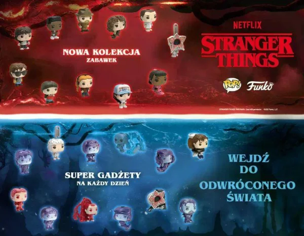 Шоколадні Яйця з Іграшкою Kinder JOY Funko Pop Stranger Thing Surprise Red Кіндер Джой Дивні дива Сюрприз Червоний 72шт Блок 1440г - 3