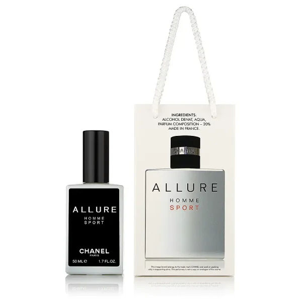 Парфумована вода Чоловіча Подарунок Chanel Paris Allure Homme Sport Шанель Спорт Для Чоловіків сумочка 50мл - 1