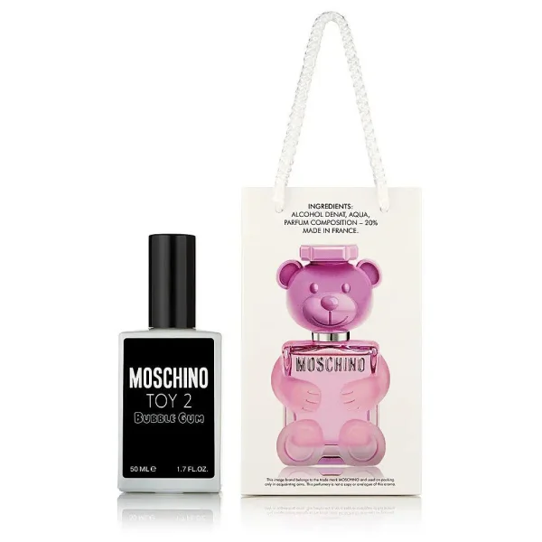 Парфумована вода Жіноча Подарунок Moschino Toy 2 Bubble Gum Pink Мошіно Той Бабл Гам Рожевий сумочка 50мл - 1