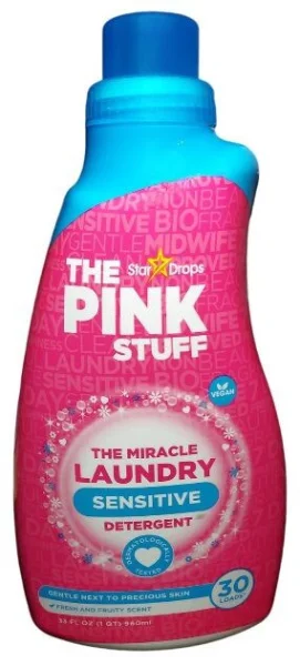 Гель для прання Універсальний Сенсітів The Pink Stuff Miracle Laundry Detergent Sensitive Пінк для Чутливої шкіри 30прань 960мл - 1