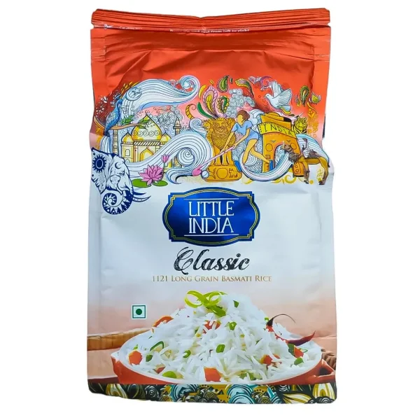 Рис Басматі Довгозернистий Золотистий Little India 1121 Long Grain Basmati Rice Classic Маленька Індія гладкий Шліфованй 1кг - 1