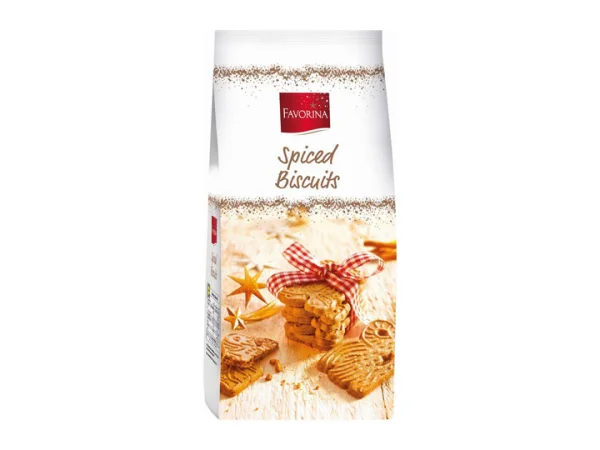 Печиво бісквітне Favorina Spiced Biscuits Фаворіна печива Кориця з прянощами Пакет 600г - 1